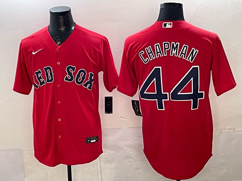 Men 2026 Boston Red Sox #44 Chapman Red Game Nike MLB Jersey style 001->boston red sox->MLB Jersey